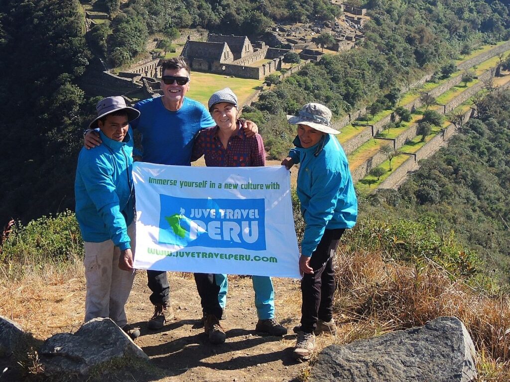 Travelers enjoying the Andes in Peru